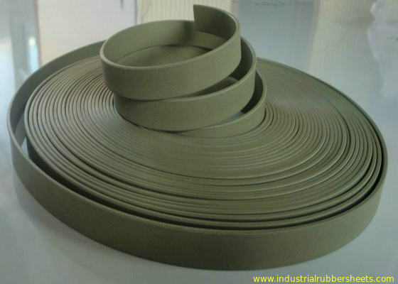 Brown PTFE Guide Stripe Tape (GST) with 60%PTFE + 40%bronze for High Temperature -60°C to +260°C and Low Friction Coefficient<0.04
