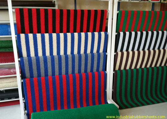 Foam Backing Industrial Rubber Sheet PVC Coil Mat 12-18m Length , Easy To Clean