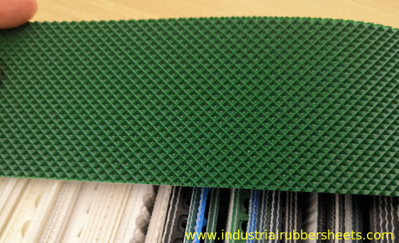 Anti Slip Anti Static 2 Ply Pvc Conveyor Belt Super Grip Rough Top
