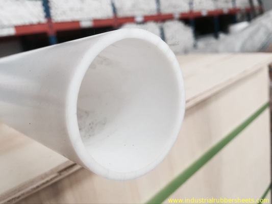 Industrial Grade White Moulded PTFE Tube / 100% Virgin PTFE Pipe Smooth Surface