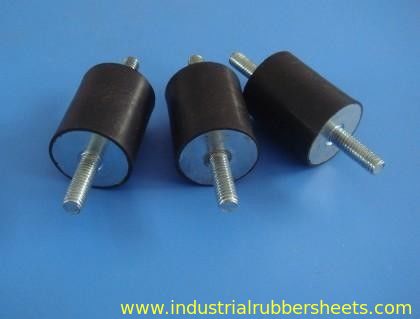 Black Color Rubber Shock Mounts / Cylindrical Vibration Isolators