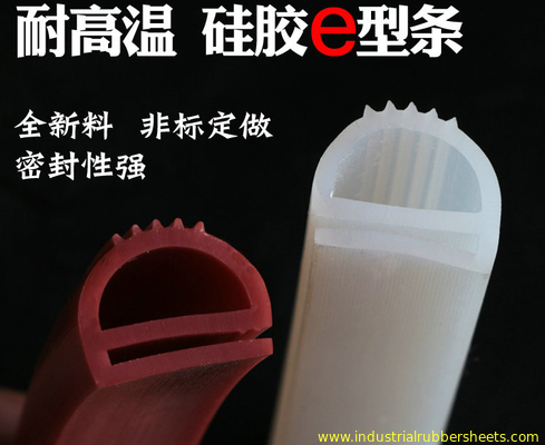 Hồ sơ silicon trong mờ màu đỏ, độ dày thành 3-4mm, độ cứng Shore A 60