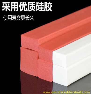 Đơn vị kích thước Silicone Sponge Strip Màu trắng Đỏ Close Cell Silicone Foam Strip for Door Seal with Smooth Surface