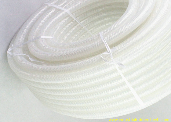 Lớp thực phẩm trong suốt ống silicone / ống silicone tăng cường với vật liệu polyester