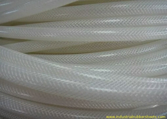 Lớp thực phẩm trong suốt ống silicone / ống silicone tăng cường với vật liệu polyester