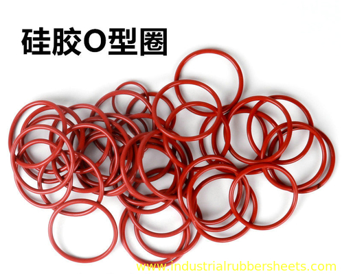 Các kích cỡ khác nhau 10 Bar Red Silicone O Rings 30-60% Bộ sạc nén -60°C đến +260°C