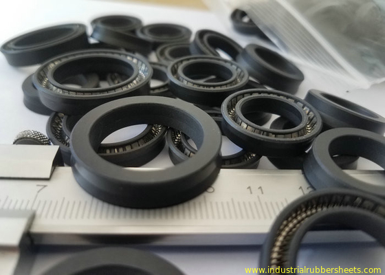 Con dấu carbon PTFE trắng hoặc đen, con dấu dầu PTFE với lò xo chèn SS304, SS316