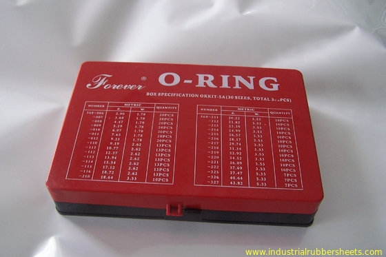 NBR cao su O Ring Kit ISO3601 AS568A DIN3771 JIS B2401 tiêu chuẩn, màu vàng và màu đỏ