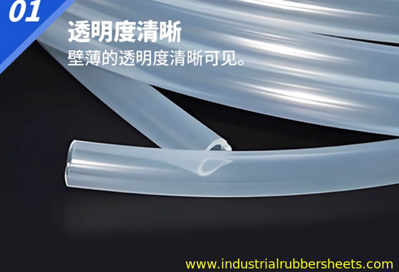 Thức ăn lớp 100% Virgin Silicone Tube Extrusion 3 - 4mm Độ dày Độ bền kéo cao