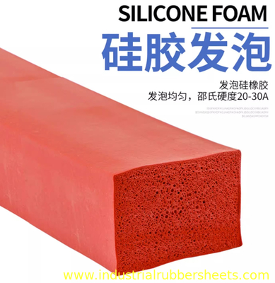 Dải bọt biển silicone, hồ sơ bọt biển silicone được ép bởi vật liệu bọt biển silicone tế bào gần