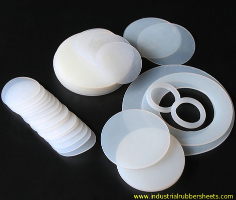 Vòng đệm silicon cấp thực phẩm 30-80 Shore A Trắng trong mờ