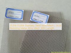 SS316 SS304 Stainless Steel Wire Mesh / Acid Resistant Metal Wire Mesh Độ dài 30m