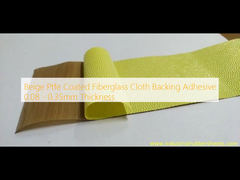 Vải sợi thủy tinh tráng PTFE màu be có lớp keo dính mặt sau, độ dày 0.08 - 0.35mm