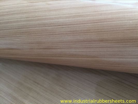Beige Adhesive PTFE Coated Fiberglass Fabric with Smooth Surface and Aging Resistance for High-Temperature Applications