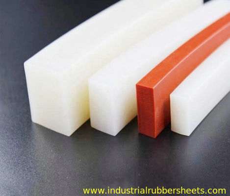 Red Translucent Food Grade Silicone Profile and Extrusion with Platinum Cured UV Resistance for Industrial Sealing