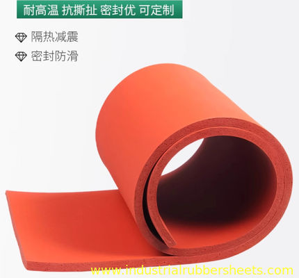 2mm Silicone Rubber Sheet with High Tear Strength 26-42N/mm and Specific Gravity 1.25-1.50g/cm3