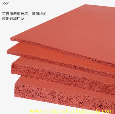 Closed Cell Silicone Sponge Sheet 20-25 Shore A with 0.8-50mm Thickness and High-Temperature Resistance