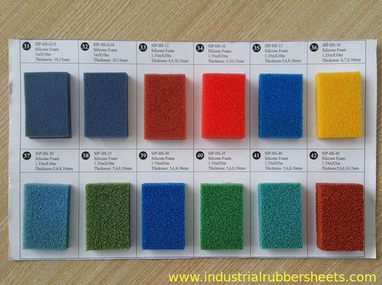 Silicone Sponge Rubber Sheet with Double Impression Fabric Surface and 10-30 Shore A Hardness for -60°C to +260°C Applications