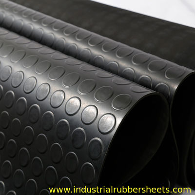 Thảm sàn chống trượt dùng trong công nghiệp với bề mặt nút tròn và độ dày 3mm, chịu dầu